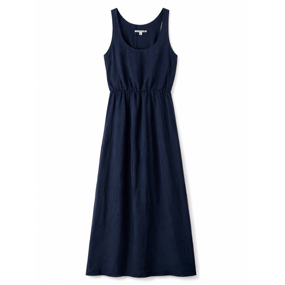 Amanda Uprichard Navy Maxi Dress Sleeveless Resort Vacation Minimalist Womens S